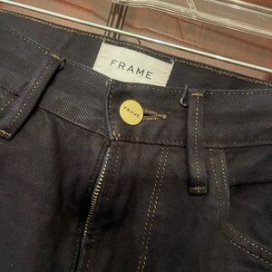 Frame high waist straight leg Black Jeans